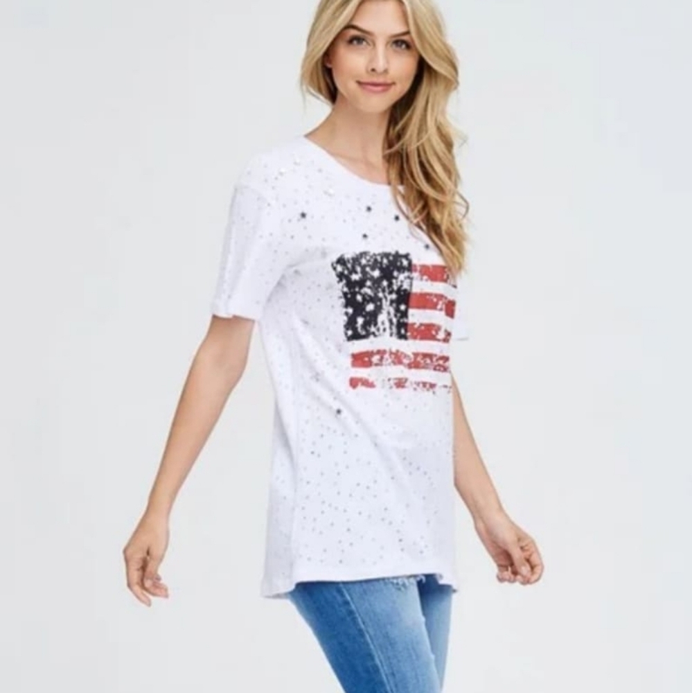 Distressed American Flag T-shirt
